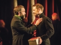 Hadley Fraser (Polixenes) and Kenneth Branagh (Leontes) in The Winter's Tale.