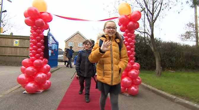 Horley School rolls out red carpet for returning pupils