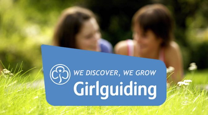Girl guides logo with summer style background
